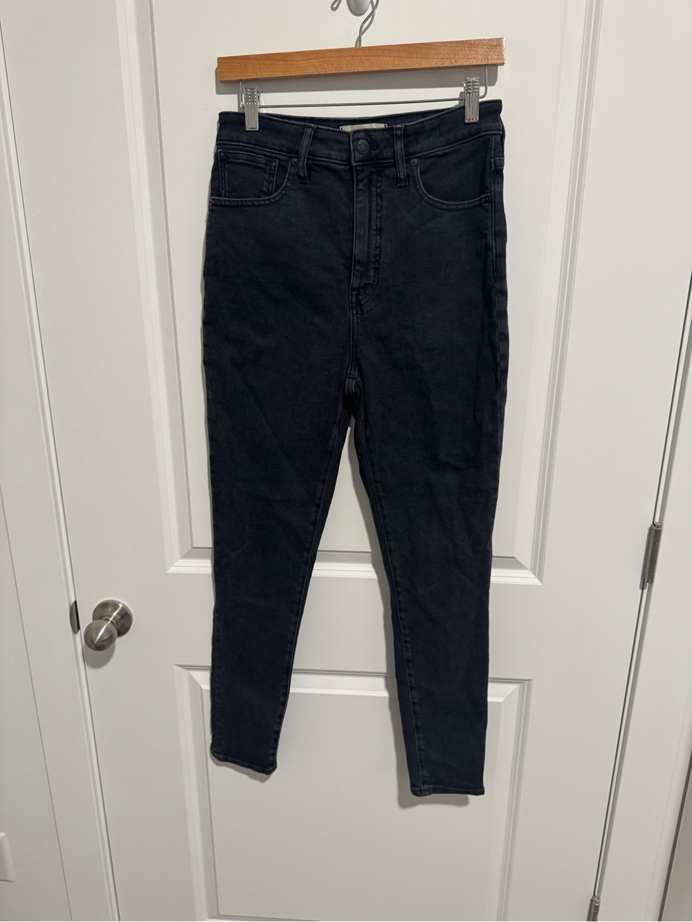 Madewell High Rise Skinny Jeans Size 28 Faded Black Ankle Denim - Picture 2 of 6